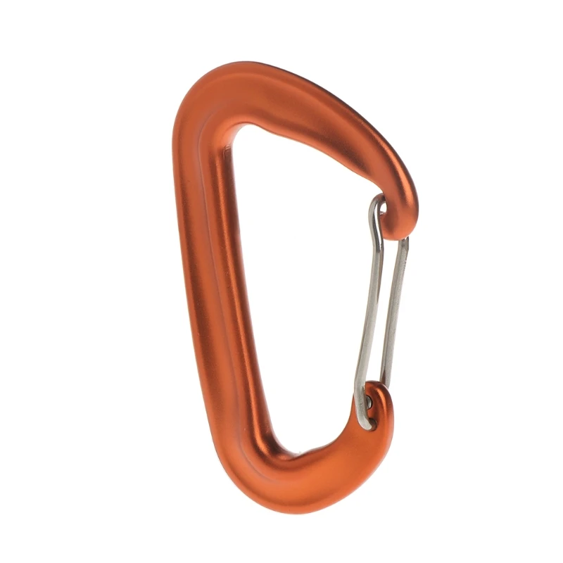 77HC Large D-shape Aluminum Alloy Carabiner Quick-release Spring Hook Camping Buckle Hook Outdoor Keychain Carabiner Clip