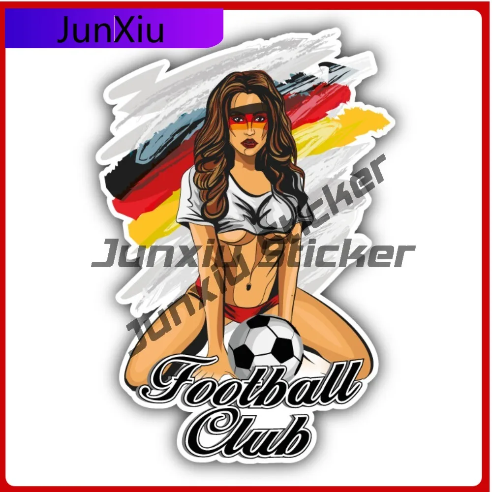 

Germany Flag Soccer Unique Premium Waterproof Classic Car Decal Vinyl Laptop Window Bumper Auto Exterior Gift Decor