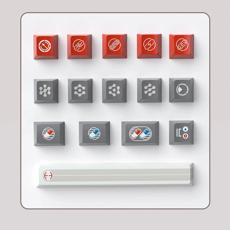 Brain-computer Thema Keycaps Set PBT Cherry Profile Aangepaste originele handgemaakte Keycaps voor mechanische toetsenbordaccessoires Cadeau