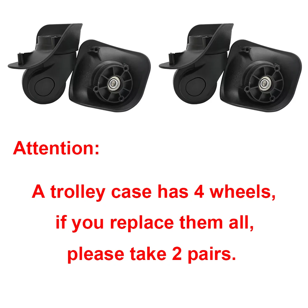 1 Pair Suitcase Wheels Swivel Casters Silent Baggage Wheel High Quality Luggage Wheel Replacement For Suitcase Trolley Accessory