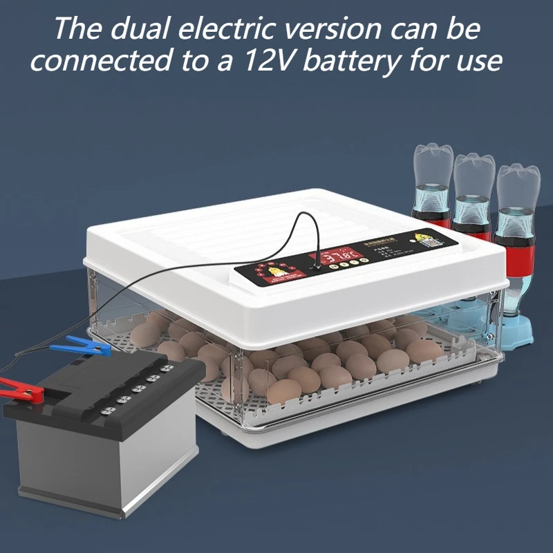 Chick Incubator Automatic Smart Temperature Control Egg Incubator Candling Removable Hatcher Machine Household Eggs Brooder