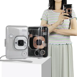 Fujifilm Instax Mini Liplay 케이스 용 케이스 투명 크리스탈 PVC 보호 케이스 보호대 인스턴트 카메라 보관 가방 커버