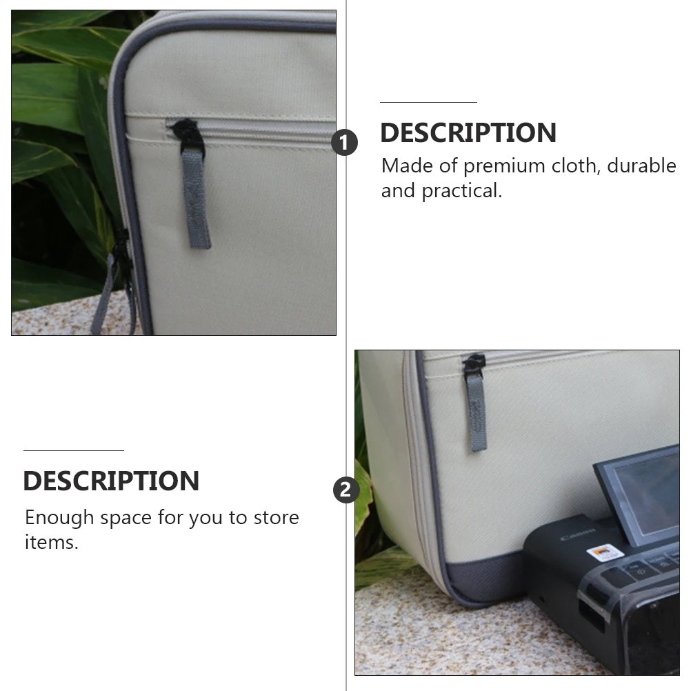 

1pc Digital Accessories Storage Bag White Portable Pouch for Projector Premium Cloth Durable Practical Enough Space Soft Nice