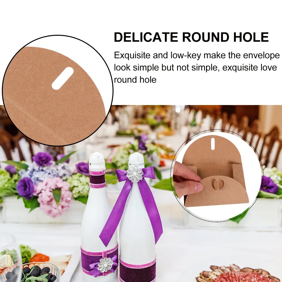 

20Pcs Invitation Envelopes Brown Kraft Paper Lightweight Secure Seal for Festive Cards Wedding Birthday Thanksgiving Events