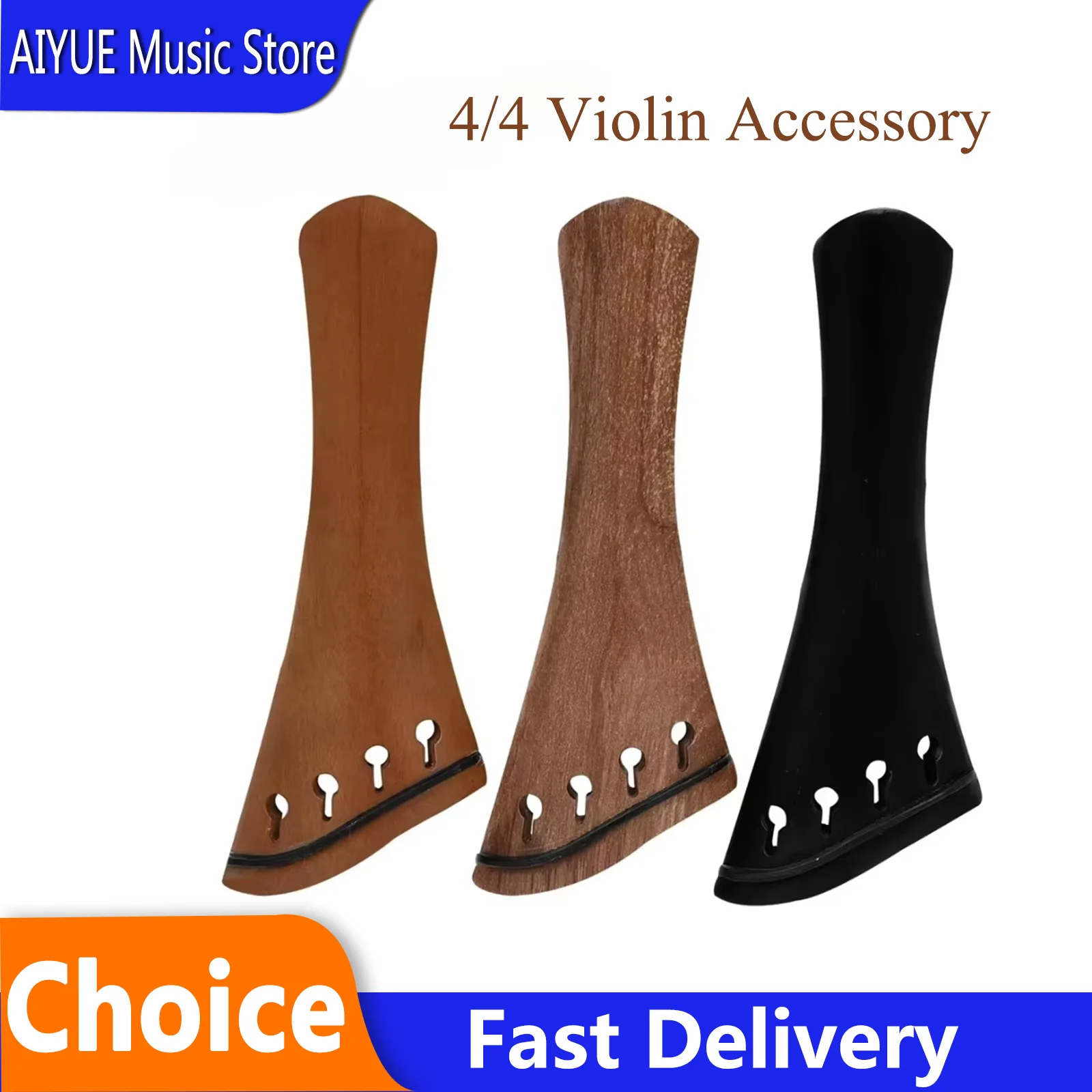 4/4 Violine Abgeschrägte Kantenplatte Datumsbaumholz Suzuki Ebenholz Violin-Saitenhalter Massivholz Ohne Verformung Professionelles Violinzubehör
