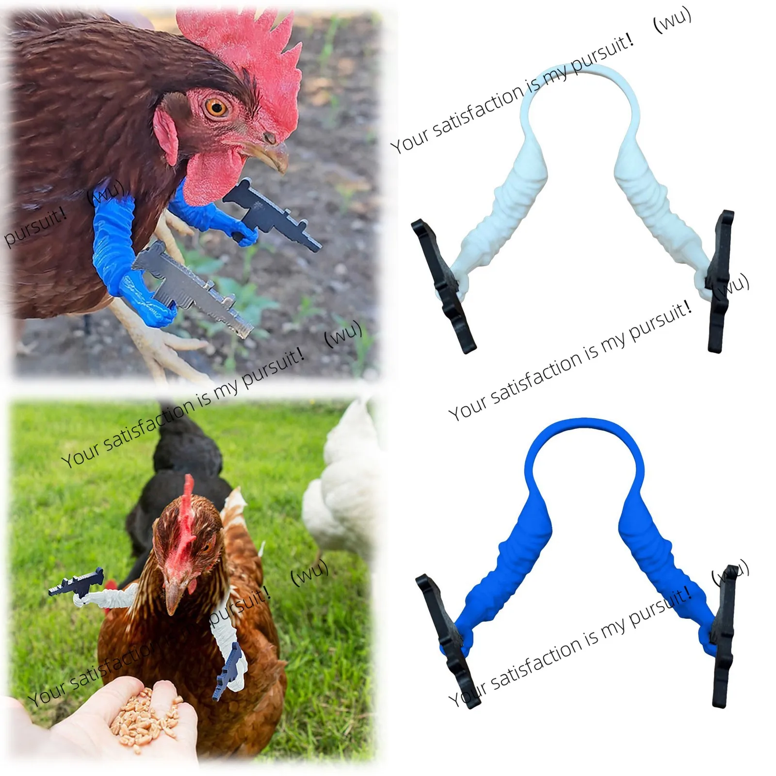 3d Printed Poultry Arm Accessories –Chicken Arms To Put Chickens Roosters & Farm Hilarious Coop Decor