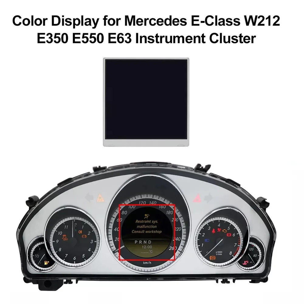 Dashboard LCD Color Display for Mercedes E-Class W212 E350 E63, C-Class C300 W204 Instrument