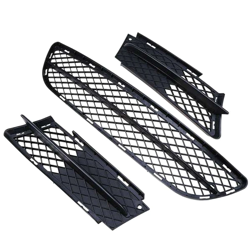 Front Bumper Lower Center Grille Mesh Fog Lamp Frame Trim Accessories For BMW 3 Series E90 2009-2011 51117134074