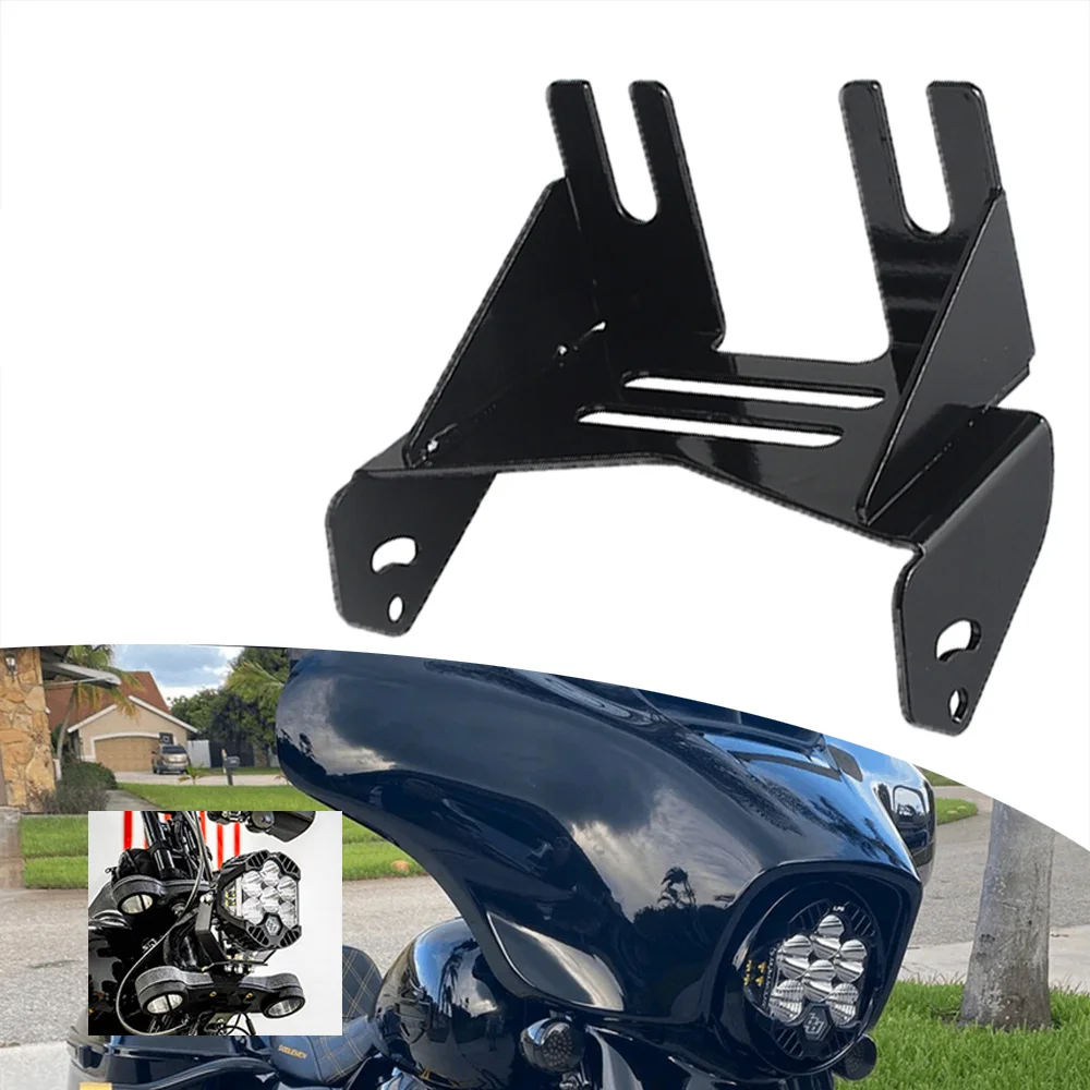 3.5'' Bar Light Bracket Mount For Harley Road King FLFB FLSL FXBB FXBR FXFB FXLR Motorcycle Head Lamp Holder Mounting Combo Kit