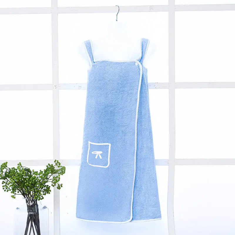 New Bow Pocket Wearable Bath Towel Absorbent Coral Fleece Bath Skirt Bathrobe Soft Wrap Chest Microfiber Towel For Women