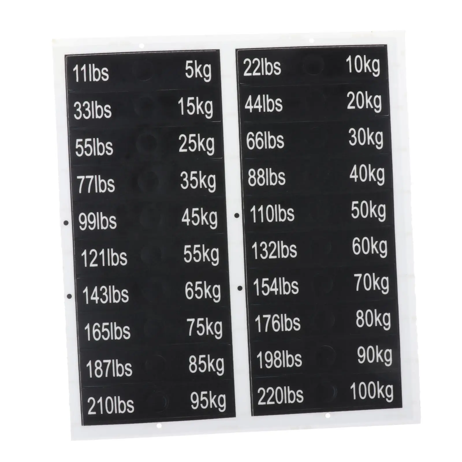 Weight Stack Labels Sheet Weight Stickers for Workout Strength Training