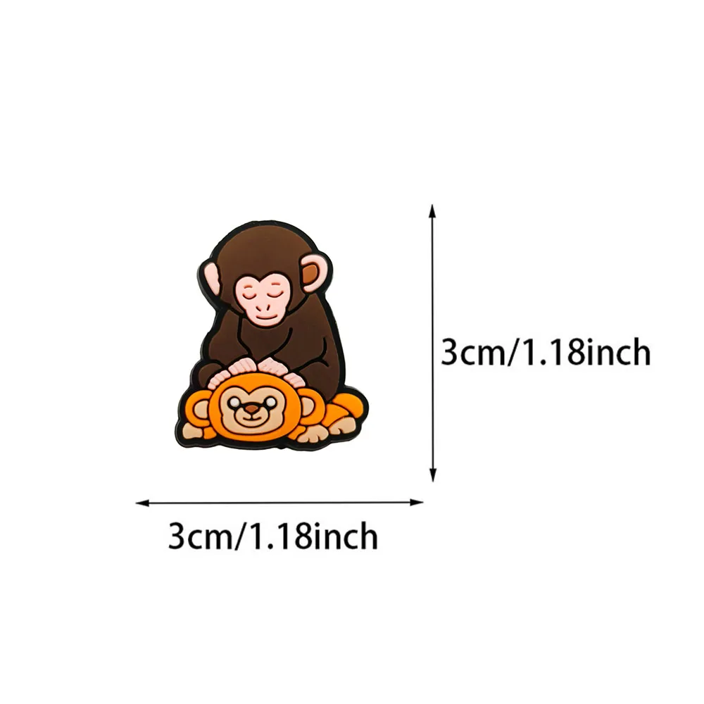 10-100pcs Cartoon Creativity Monkey Series PVC Shoe Charms Accessories DIY Detachable Waterproof PVC Shoe Decorations Gifts