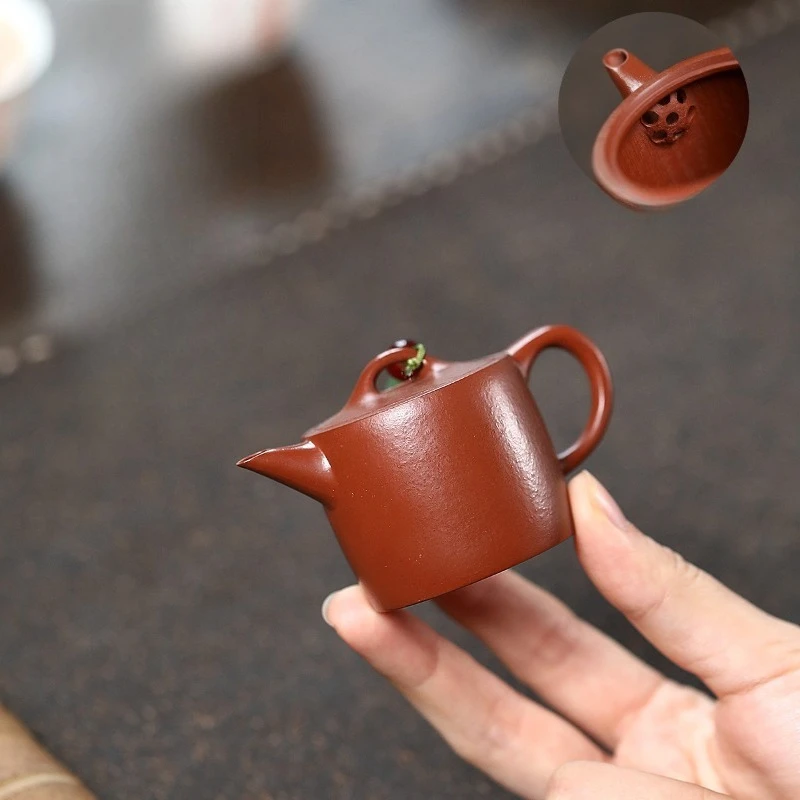 

Elegant Yixing Purple Clay Teapots Handmade Fingertip Pot Raw Ore Zhu Mud Tea Making Kettle Chinese Zisha Teaset Collection
