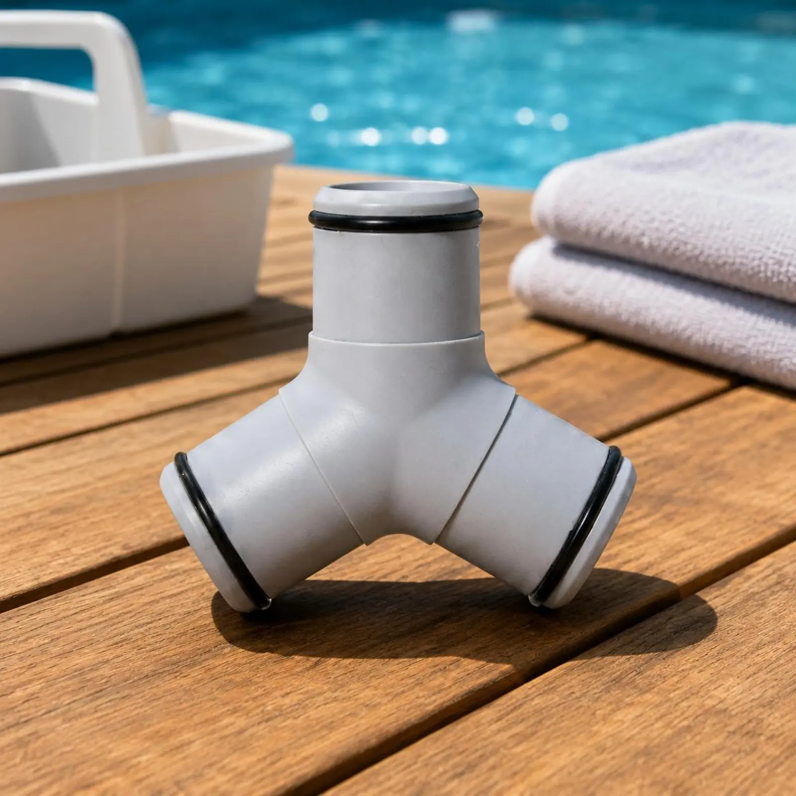 Three-Way Hose Connector 32 Mm Pool Filter Pump Connector Cylindrical Polished