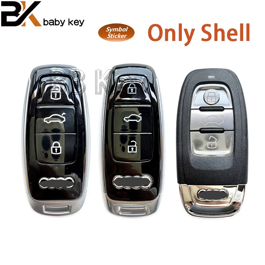 

BB Key For Aaaaudi High Quality Beautiful Key Case Shell With Metal LLLLLLLogo Sticker