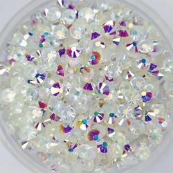 Tutte le dimensioni Crystal Transparen Clear AB Top Quality Super Bright Glass Strass Hotfix Iron On Strass per indumento in tessuto