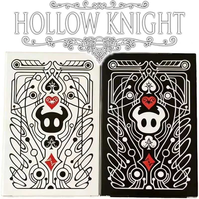 14+y Hollow Knight - Juego de cartas estándar, portátil, en blanco y negro, regalos únicos para fiestas de cumpleaños