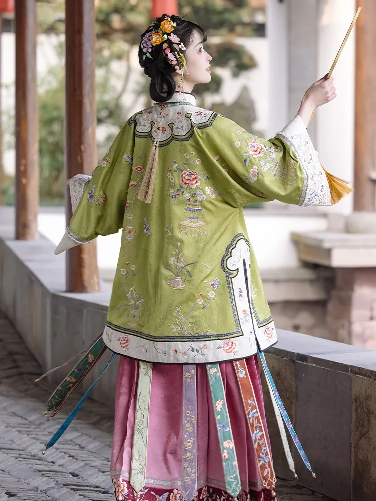 Jinxiu Heavy Industry restores antique clothing front-opening shirts one-piece skirts and Han women's suits