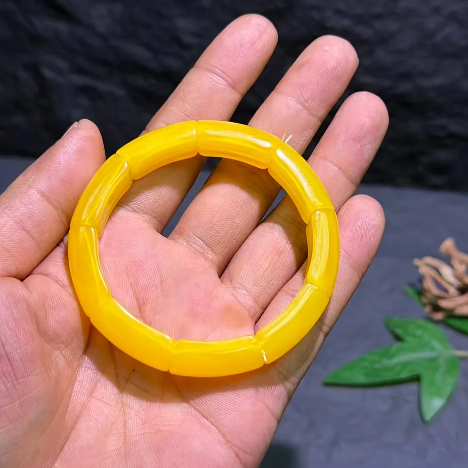 Beeswax Amber Fashion Trend Chicken Oil Yellow Bracelet Couple Yellow Honey Hand Chop