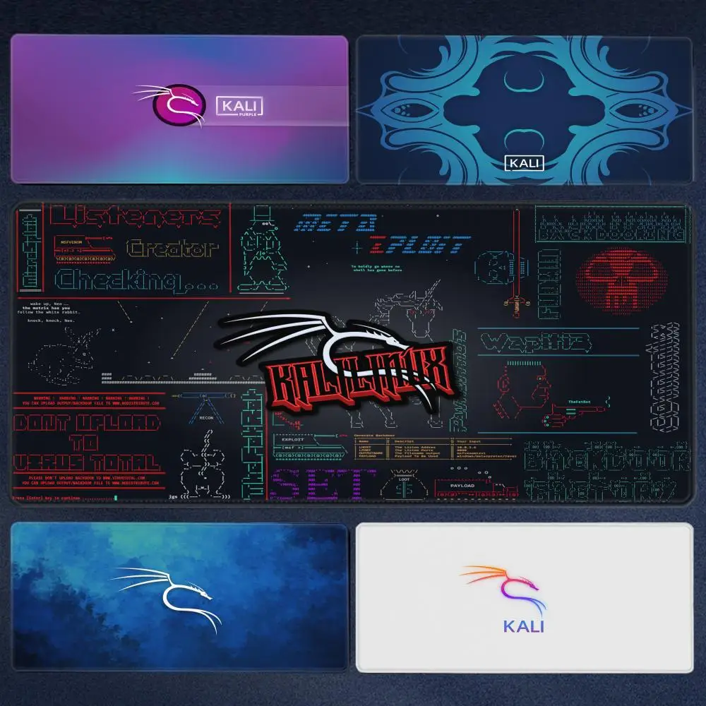 

K-Kali Linux Mouse Pad Gaming Laptop Big Mousepad Office Computer Mouse Mat Natural Rubber Anti-Slipn Portable Notebook Mausepad