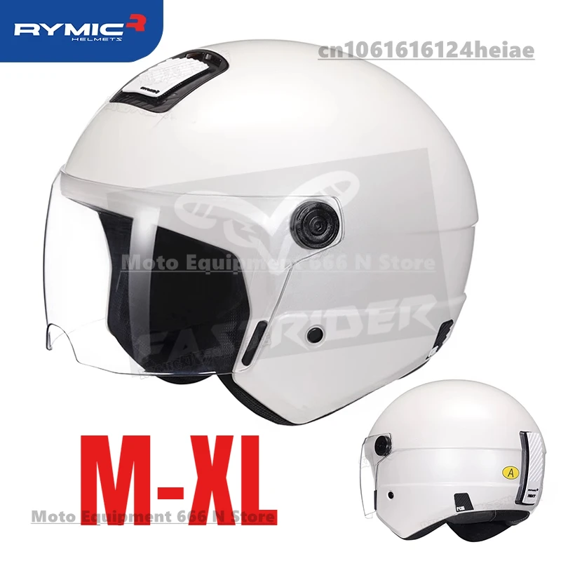 

RYMIC NE02 electric motorcycle helmet men's and women's retro cruise half helmet four season safety helmet casco moto