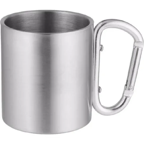 Nurgaz Chrome Double Layer Karabinalı Mug