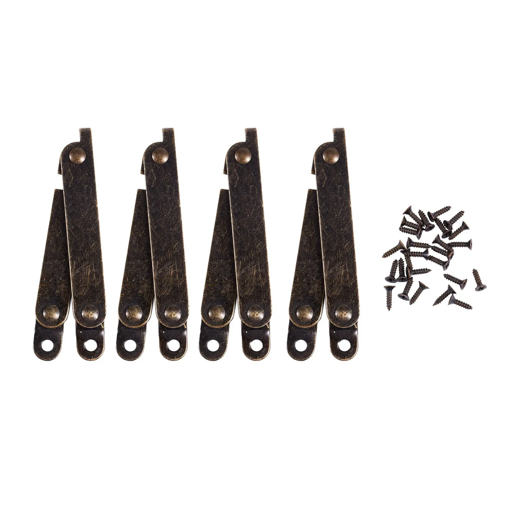 A01F - Zawias podporowy do obrotowej, składanej pokrywy skrzyni meblowej, odcień brązu, 8 sztuk