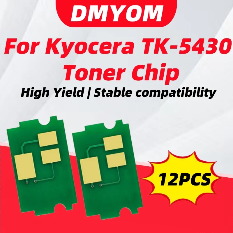 12pcs TK-5430 Cartridge Chip For Kyocera ECOSYS PA2100cwx PA2100cx Printer Chip MA2100cfx MA2100cwfx Toner Chip TK-5430 US