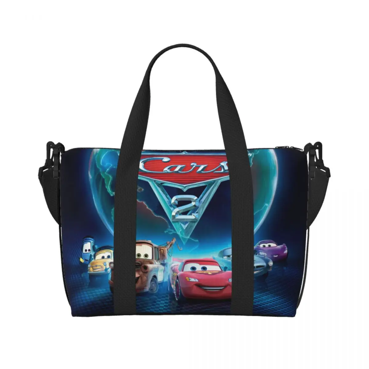 

Пользовательские мультяшные молнии 95 автомобили Kingdom анимация продуктовая сумка-тоут для покупок женская большая вместительная спортивная пляжная дорожная сумка