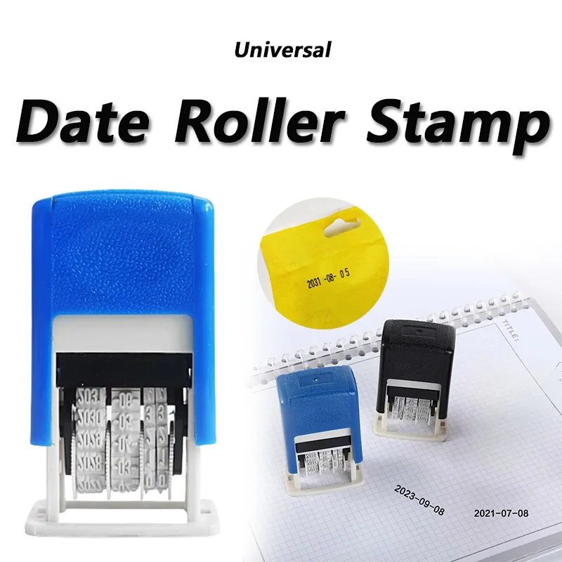 【セール中】DIY ハンドルアカウント日付スタンプスタンピング自動インクリターンミニセルフインクスタンプ事務用品日付ホイールスタンプ