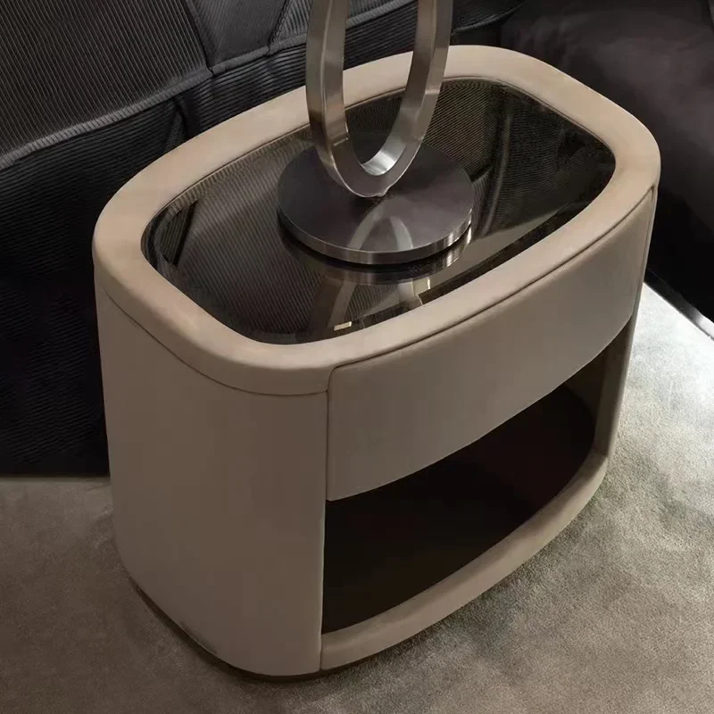 Contemporary Bedroom Furniture Table Beside Bedside Tables Leather, Table Bedside Tables