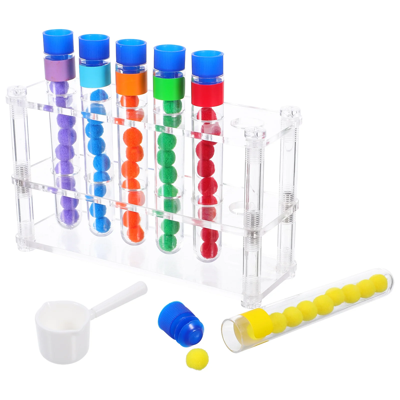1 ensemble d'outils pédagogiques pour expériences scientifiques, Kit de comptage de tri des couleurs Montessori pour les tout-petits, tige de développement de la motricité Fine