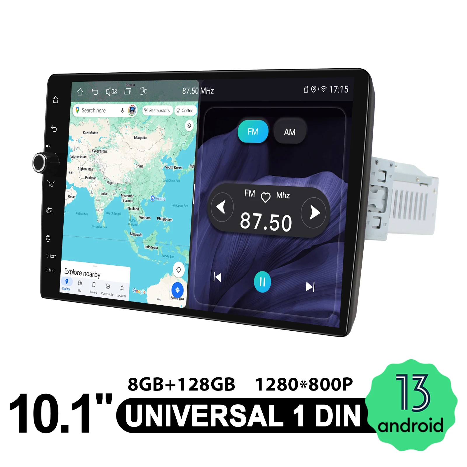 JOYING 10 بوصة نظام صوت السيارة العالمي مشغل وسائط متعددة راديو ستيريو للسيارة دعم الكاميرا الخلفية تصميم زر كبير للقيادة الآمنة