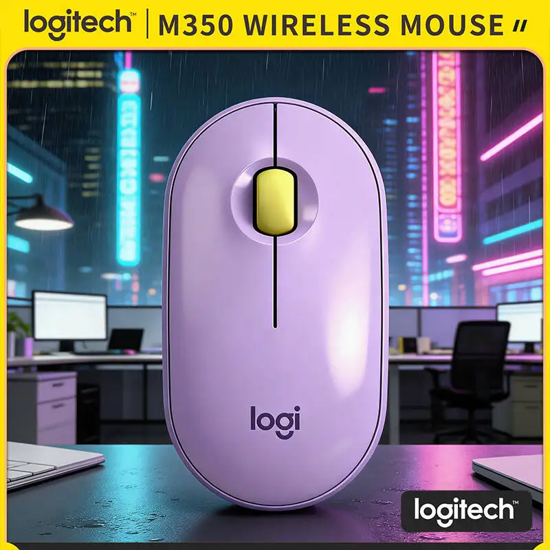 

Logitech M350 Wireless Optical Mouse - Minimalist Shape, Dual Connectivity, Quiet Clicks, 18-Month Battery, Works with PC Mac