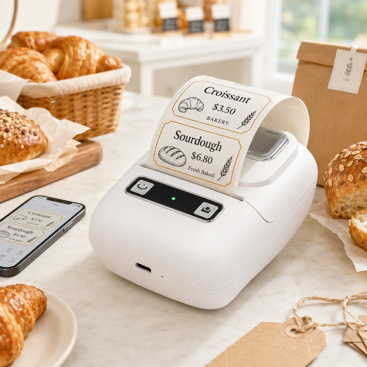 Xprinter BX1 Portable Thermal Label Printer for Phone Bluetooth 1 Inch 2 Inch 25mm 50mm  Label Maker for Small Business