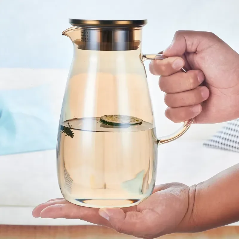 Nordic Style Heat Resistant Borosilicate Glass Teapot and Teacup Set Large Capacity Luxury Design High Quality Tea Service