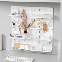 1PC/2PCS/4PCS Wall Perforation-free Plastic Shelving Bathroom Wall Wall Hanging Student Bedroom Dormitory Headboard Hole