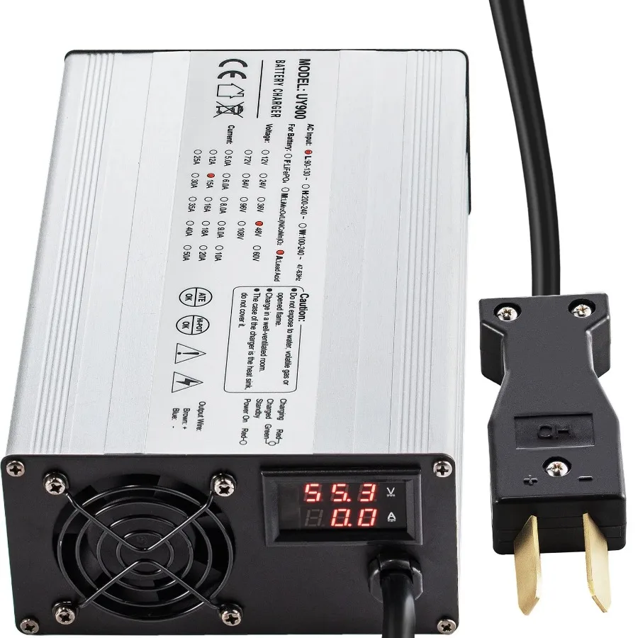 

Golf Cart Battery Charger 36V Club Car Charger 18A Golf Cart Electric Charger Splayed Plug LED Club Car Battery Charger Alumin