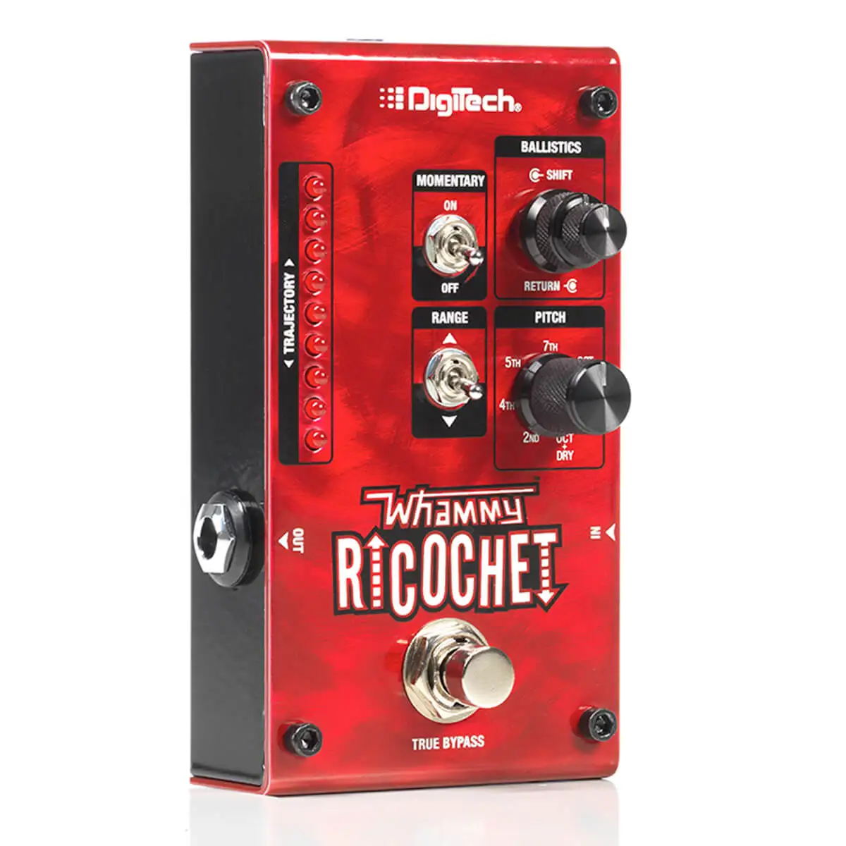 DigiTech Whammy Ricochet Octave Shift Pedal Bounce Stompbox with latching footswitch mode and 7 Pitch Selections