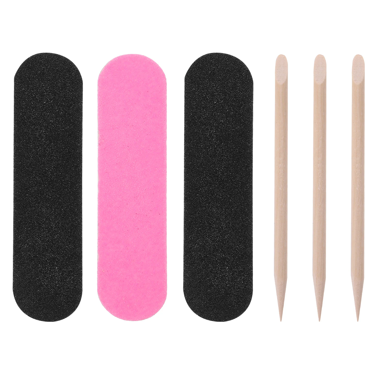 

200Pcs Nail Files Wooden Cuticle Sticks Set Double-Sided Manicure Tools Nail Art Pedicure Supplies Wooden Cuticle Sticks Set
