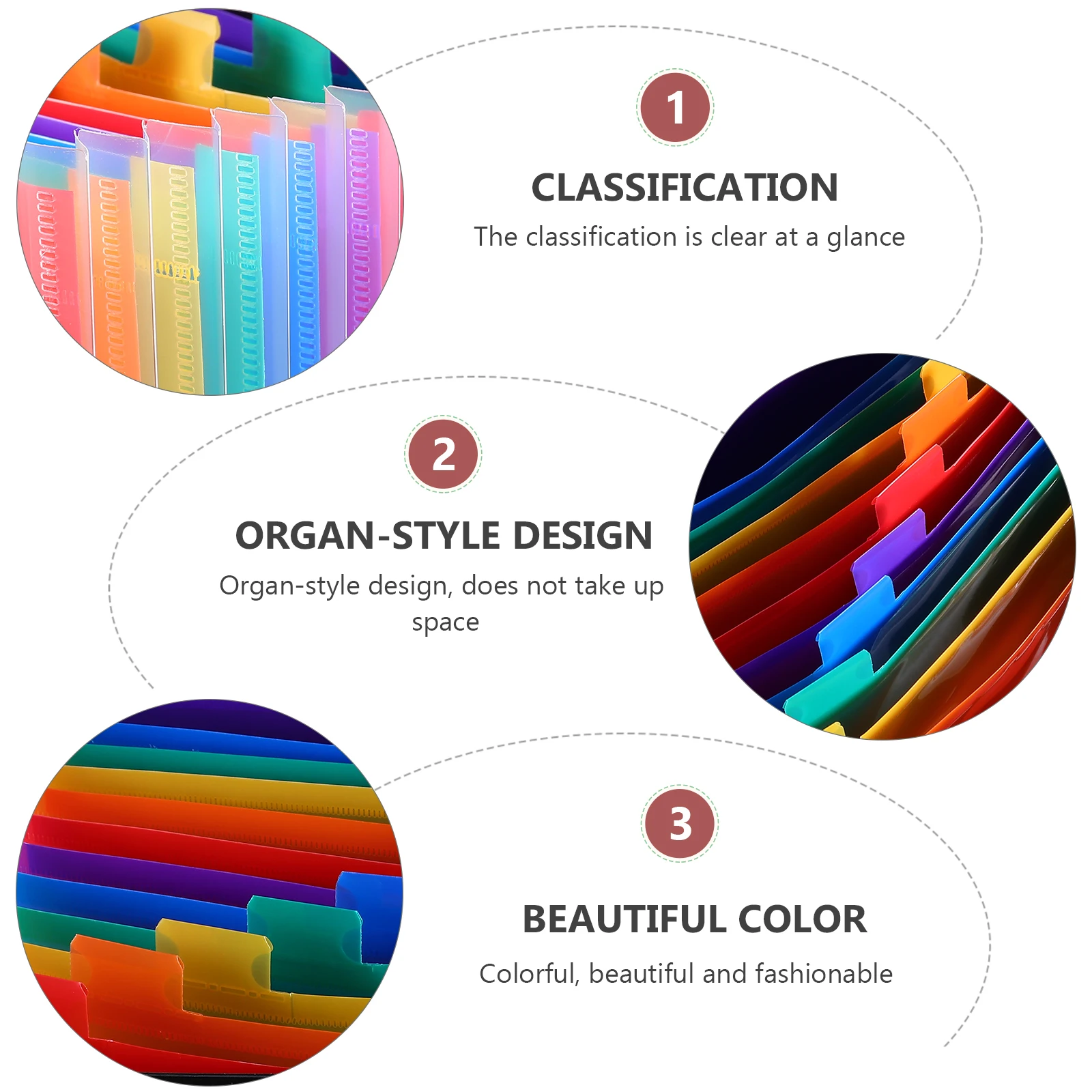 

Multilayer Rainbow File Folder Creative Paper Storage Holder Organ Shaped Design Colorful Document Organizer Safe