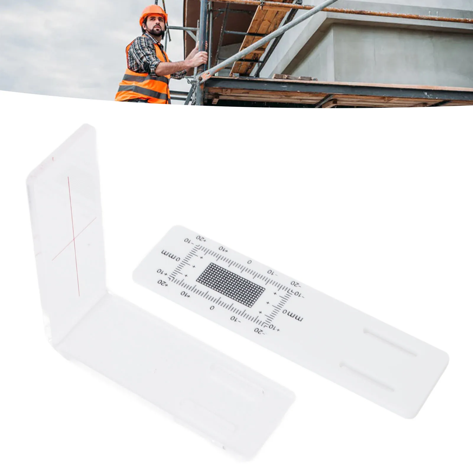 Acrylic Wall Crack Monitor Transparent Overlapping Plate Corner Crack Gauge Wall Mountable Mounting Hardware Crack Comparator