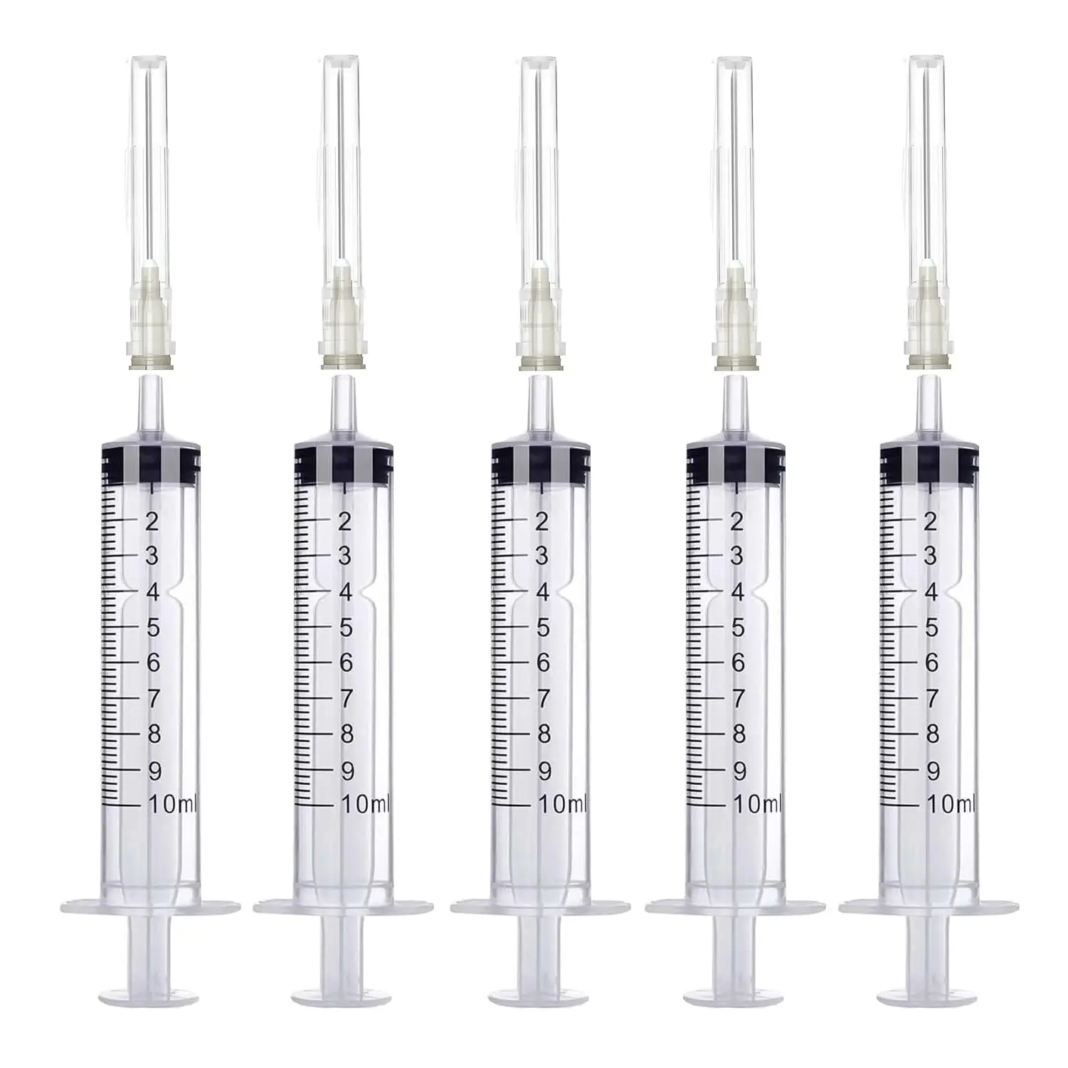 

100PCS 10ml Luer Slip Sterile Syringe With 22G 32mm Sharp Needle, Individually Packed for Mixing Liquid, Pet Farm Animal
