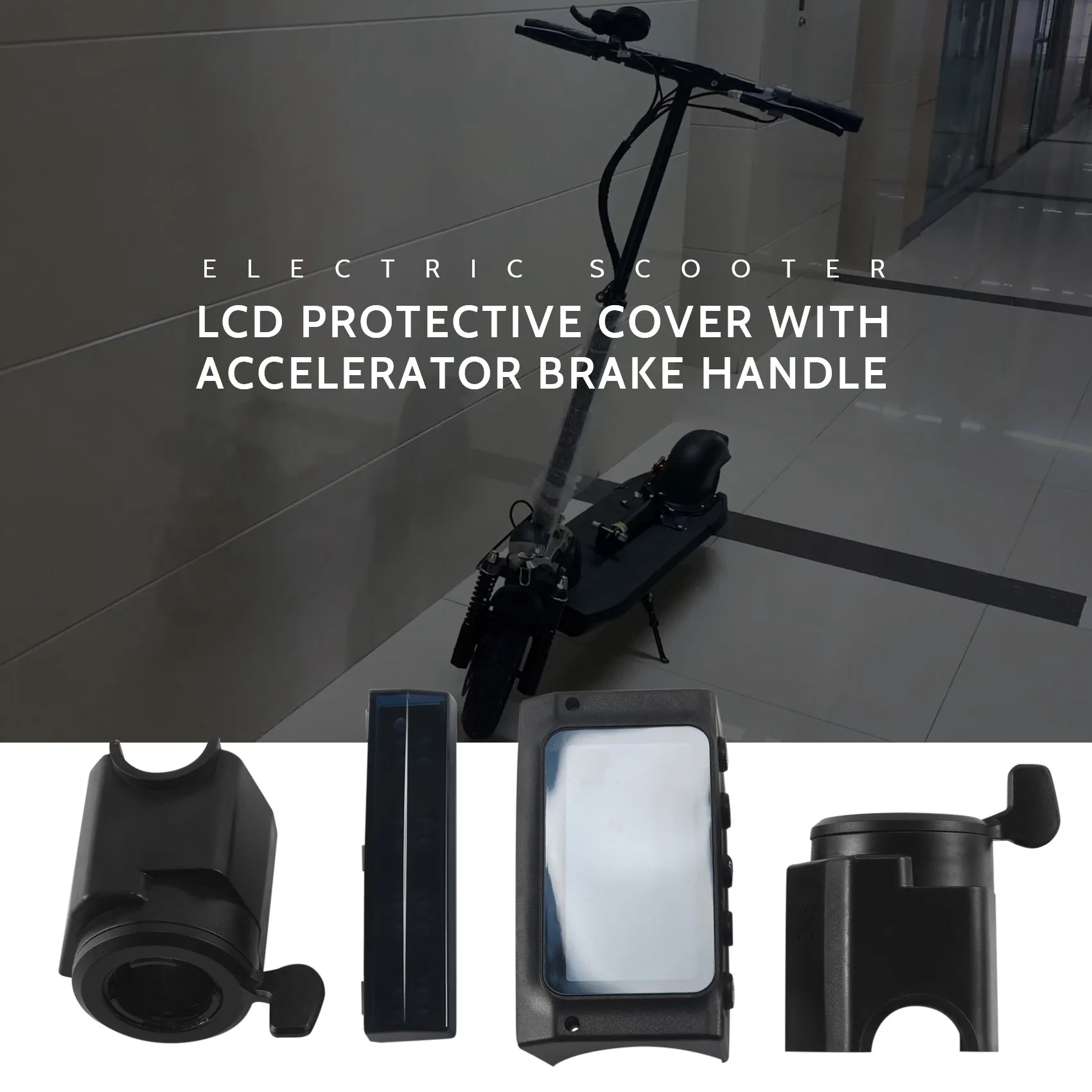 LED Light Cover para Scooter Elétrico, LCD Display Protect Shell, Accelerator Brake Handle, Kugoo S1 S2 e S3