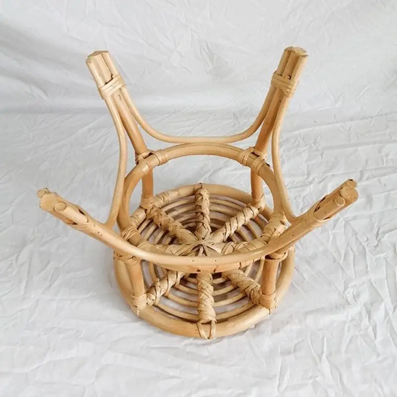 KX4B Natural Rattan Plant Stand Rack Bothinter Delpers Vine jardín Vine enrejado