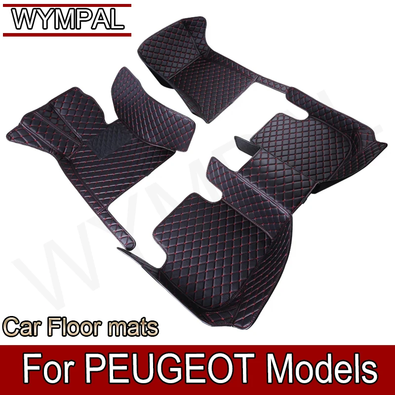 Car Floor Mat For PEUGEOT 206 206CC 207 207CC 208 301 307cc 307 307SW 308 308CC 308GT 308SW 5seat 405 406 407 408 CarAccessories