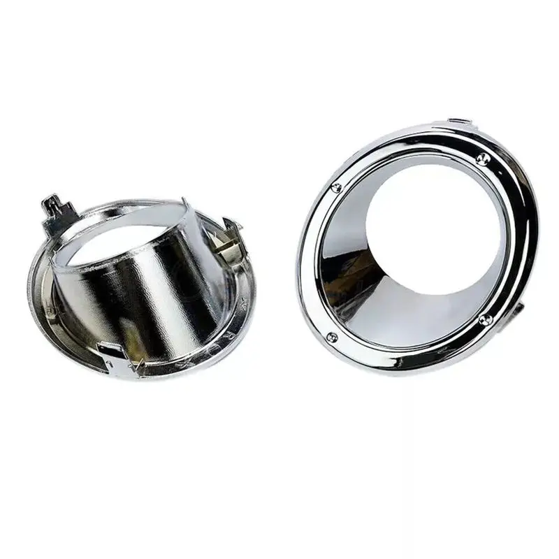 Front Fog Light Bumper Lamp Chrome Trim Cover Bezel Grille Foglight Frame For Nissan Patrol Y61 2005 2006 2007 2008 2009-ABQA