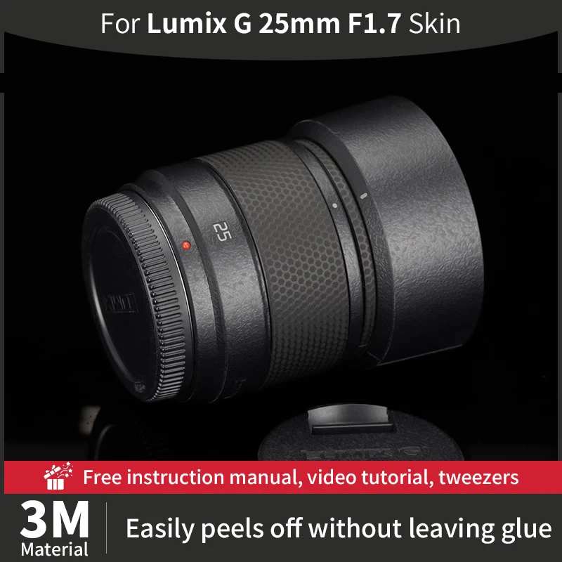 

For Lumix 25mm Skin Lumix G 25mm F1.7 Camera Lens Skin Anti-scratch Camera Lens Sticker protective film