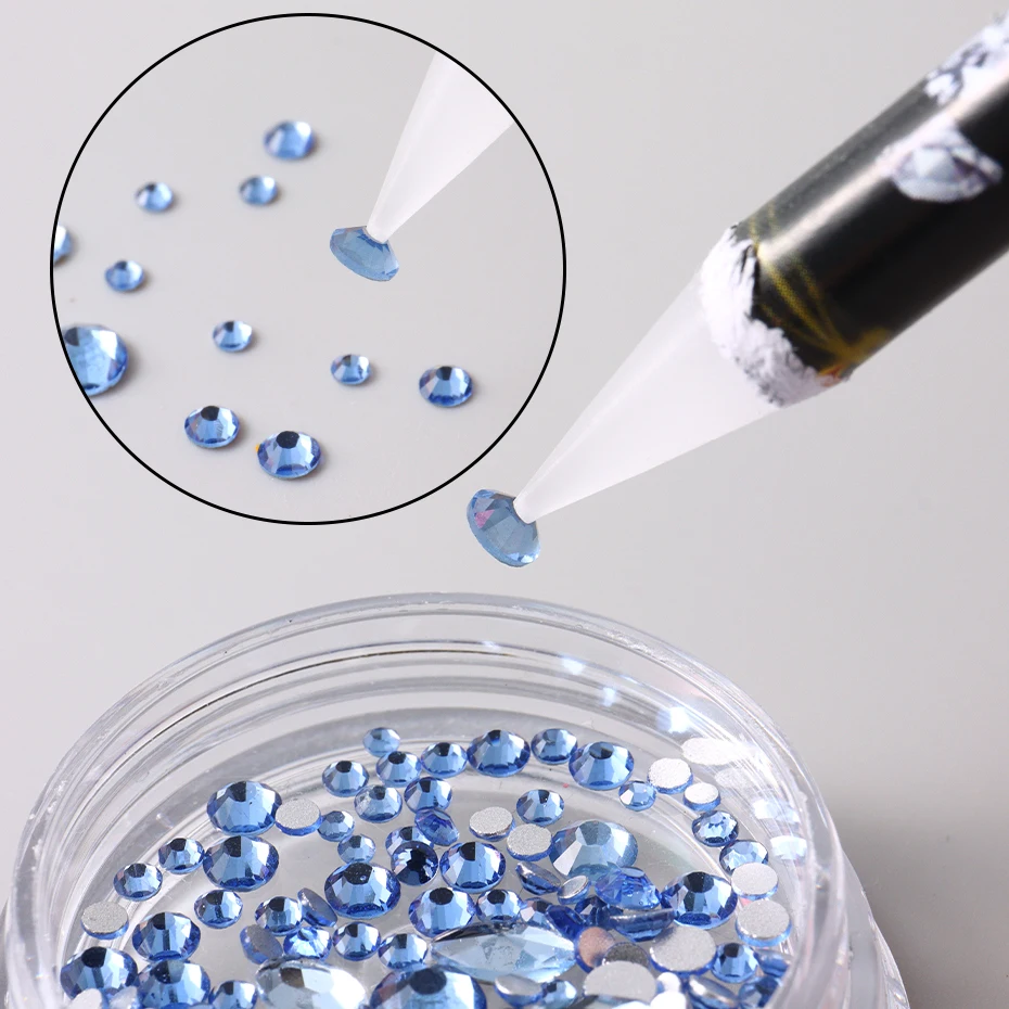 Nail Art Dotting Wax Pencil Set with Pencil Sharpener Stick Rhinestone Crystal Picker Professional Manicure Accessories Supplies
