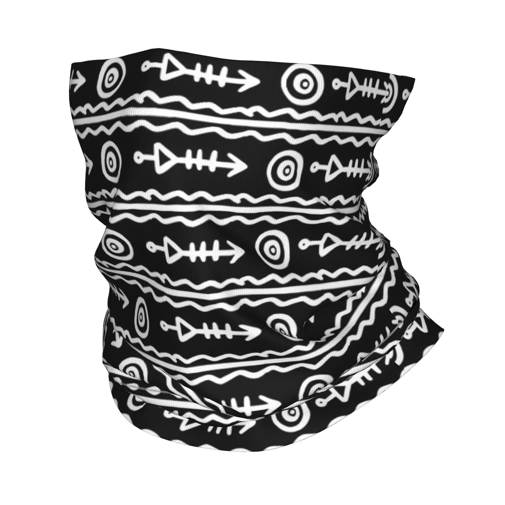 

Aztec Texture Maya Bandana Neck Cover Mayan Mexican Culture Mask Scarf Multi-use Face Mask Fishing Unisex Adult Breathable
